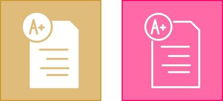 Graded Paper Icon vector