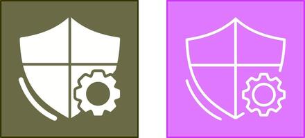 Shield Settings Icon vector