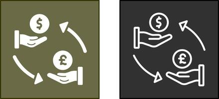 Dollar to Pound Icon vector