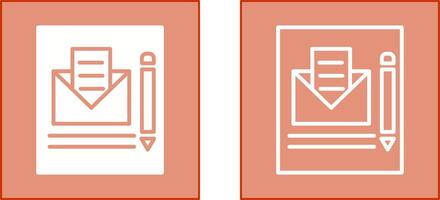 Mail Edit Icon vector