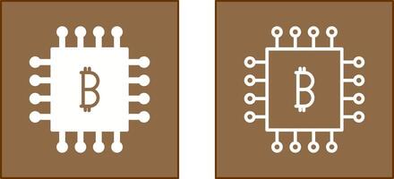 Bitcoin Chip Icon vector