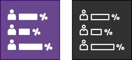 votación resultado icono vector