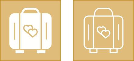 Lover Suitcase Icon vector