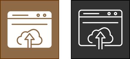 Upload Web Icon vector
