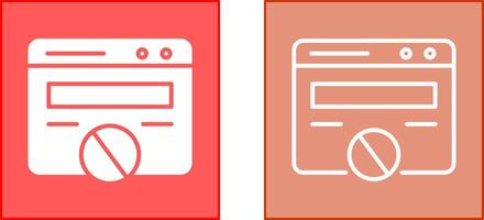 Block Website Icon vector