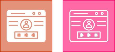 Web login Icon vector