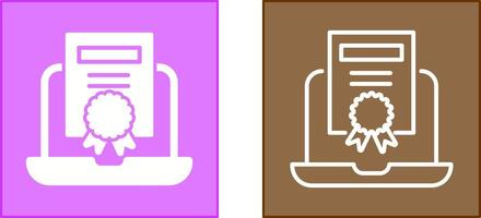 Online Certificate Icon vector