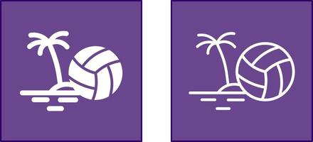 playa vóleibol icono vector