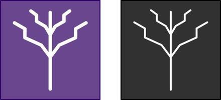 árbol con No hojas icono vector