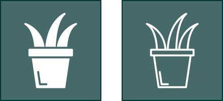 Grass Pot Icon vector