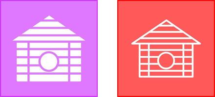 Wood Cabin Icon vector