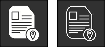 Document Location Icon vector