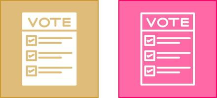 votación papel icono vector