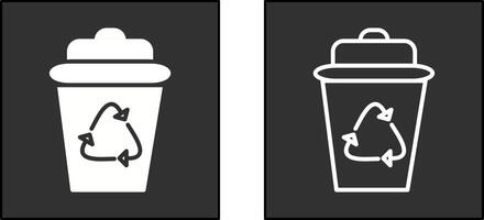 icono de papelera de reciclaje vector