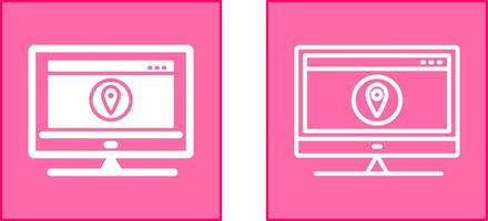 Location Web Advertising Icon vector