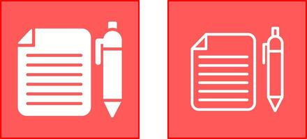 Documents and Pen Icon vector