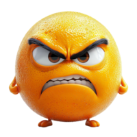 emoticon with angry facial expression, png