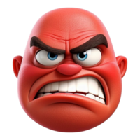 röd uttryckssymbol med arg ansiktsbehandling uttryck, png