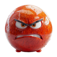 emoticon with angry facial expression, png