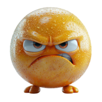 emoticon with angry facial expression, png