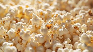 a striking composition featuring a tantalizing pack of popcorn against a vibrant, monochromatic backdrop photo