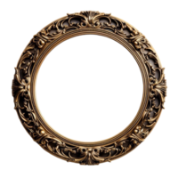 round frame isolated on transparent background, png