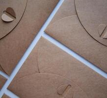 Kraft envelopes, Brown envelope, Brown paper texture. Kraft paper photo