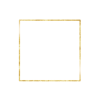 Gold Square Frame on Transparent Background png