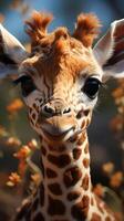 Giraffe calf animal cut mascot wildlife photo