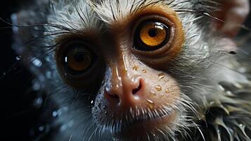 pequeño mono linda bebé animal naturaleza bosque foto