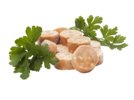 medallions of frozen fish sauce with parsley png