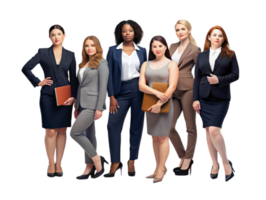 fiducioso attività commerciale donne squadra nel moderno ufficio png