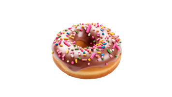 Tasty donut cut out. Isolated donut on transparent background png