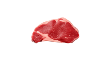 Piece of meat cut out. Isolated raw steak meat on transparent background png