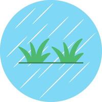 Grass Flat Blue Circle Icon vector