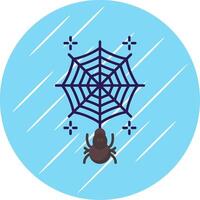 Spiderweb Flat Blue Circle Icon vector