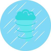 Windstorm Flat Blue Circle Icon vector