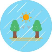 Forest Flat Blue Circle Icon vector