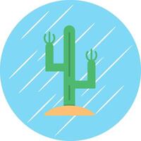 Cactus Flat Blue Circle Icon vector