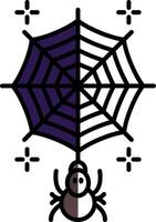 Spiderweb Filled Half Cut Icon vector