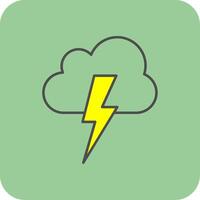 Lightning Filled Yellow Icon vector