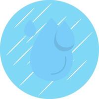 Water Drop Flat Blue Circle Icon vector