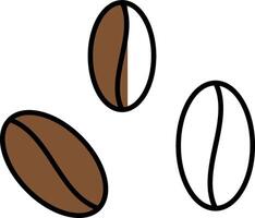 Beans Filled Half Cut Icon vector