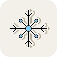 Snow Line Filled White Shadow Icon vector