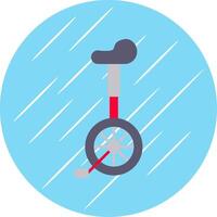 Unicycle Flat Blue Circle Icon vector