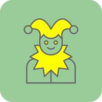 Jester Filled Yellow Icon vector