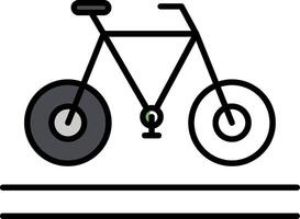 bicicleta lleno medio cortar icono vector