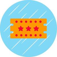 Circus Ticket Flat Blue Circle Icon vector