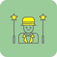 Magician Filled Yellow Icon vector