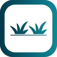 Grass Glyph Gradient Round Corner Icon vector